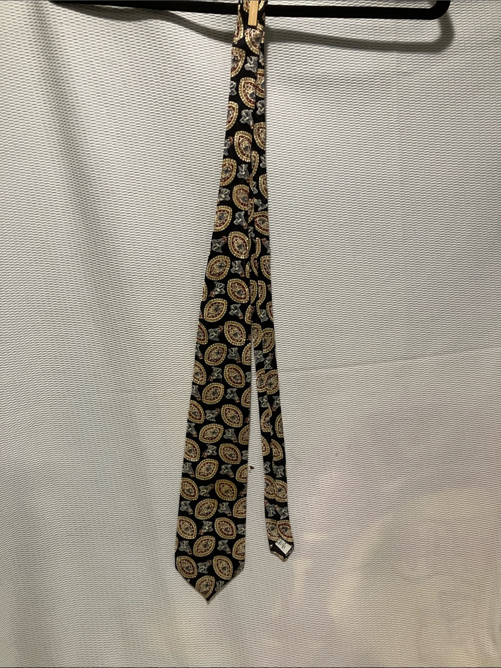 Black and Gold Paisley Men's Tie